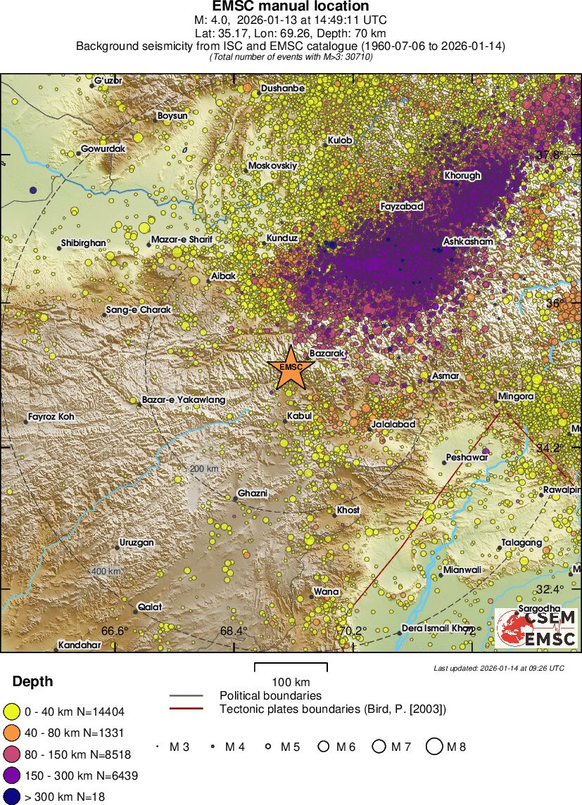 regional historical seismicity