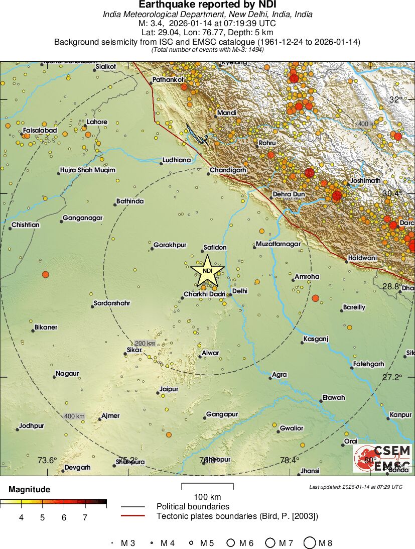 regional magnitude historical seismicity