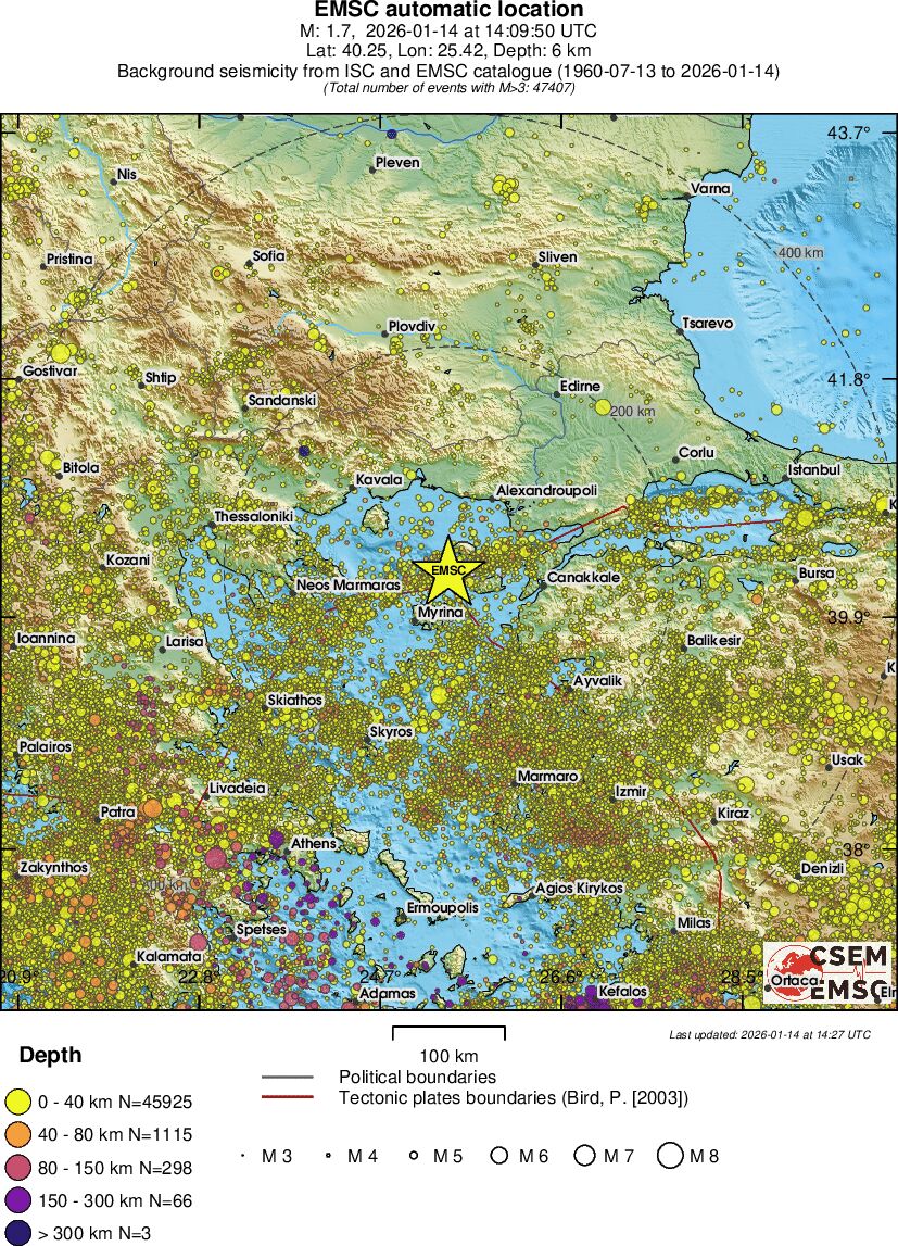 regional historical seismicity
