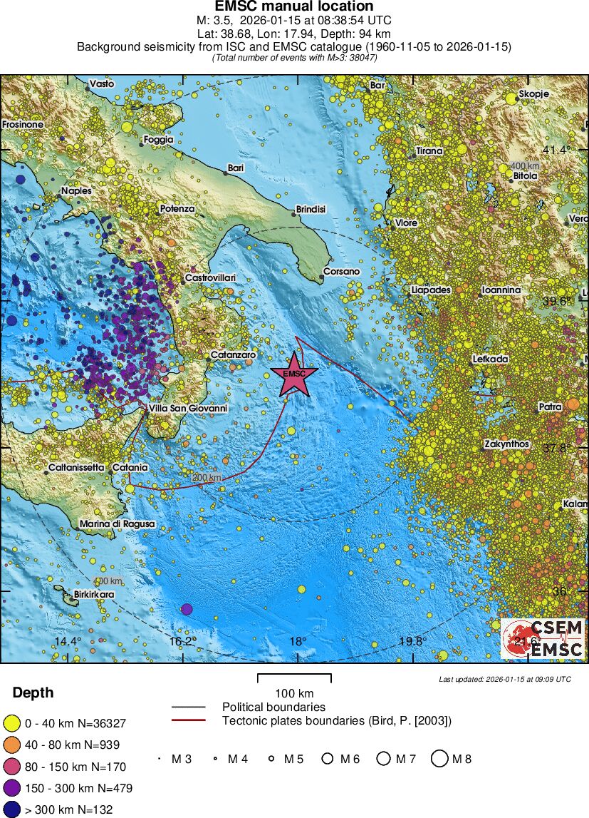 regional historical seismicity
