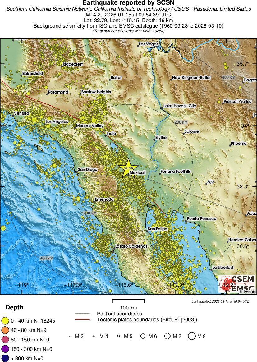 regional historical seismicity
