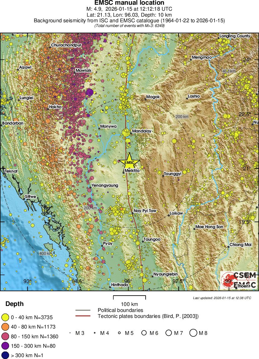 regional historical seismicity