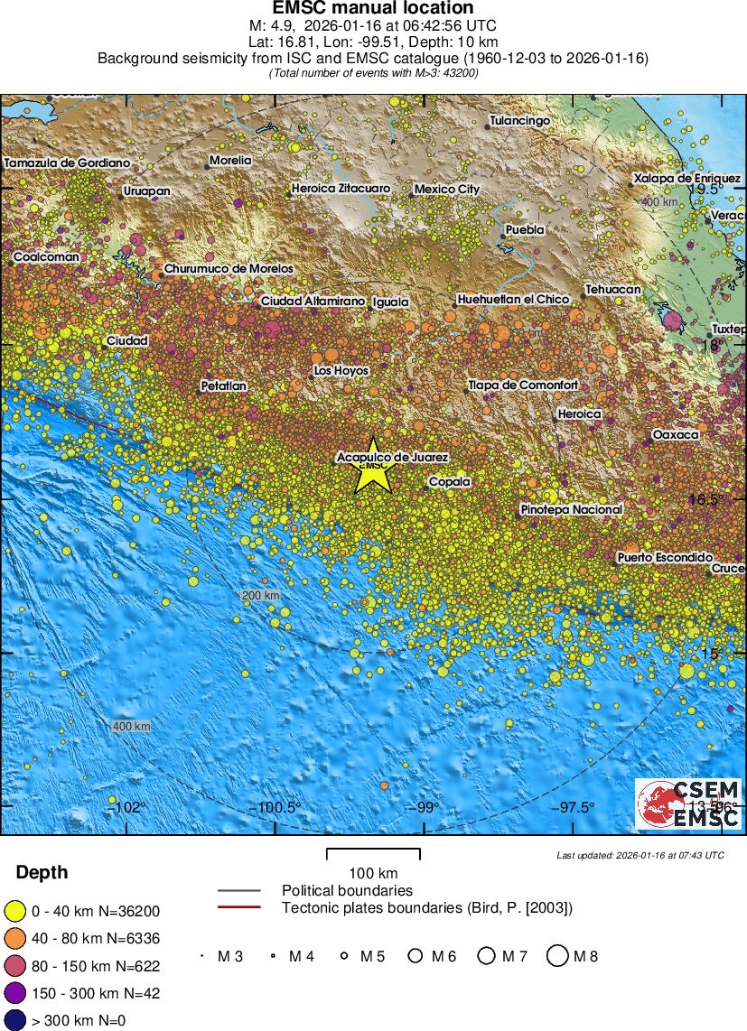 regional historical seismicity