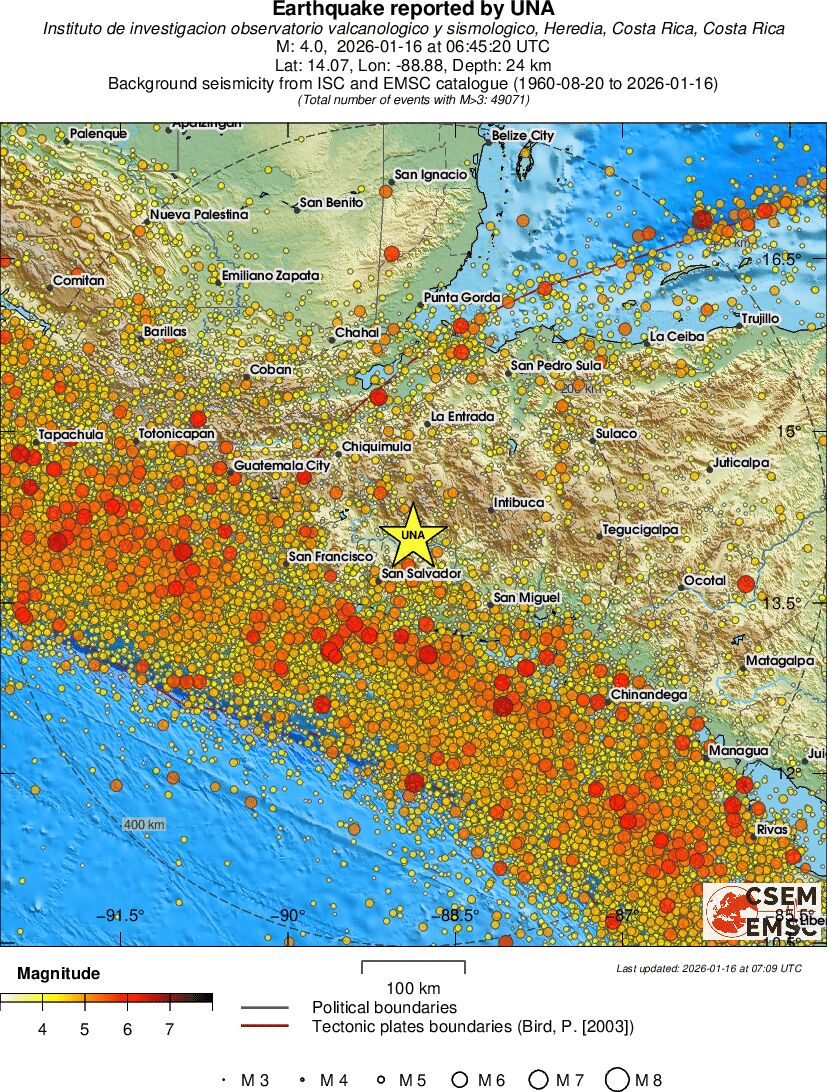 regional magnitude historical seismicity