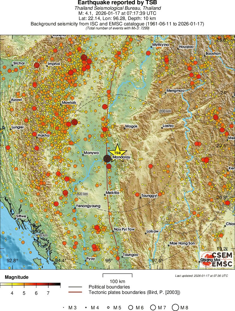 regional magnitude historical seismicity
