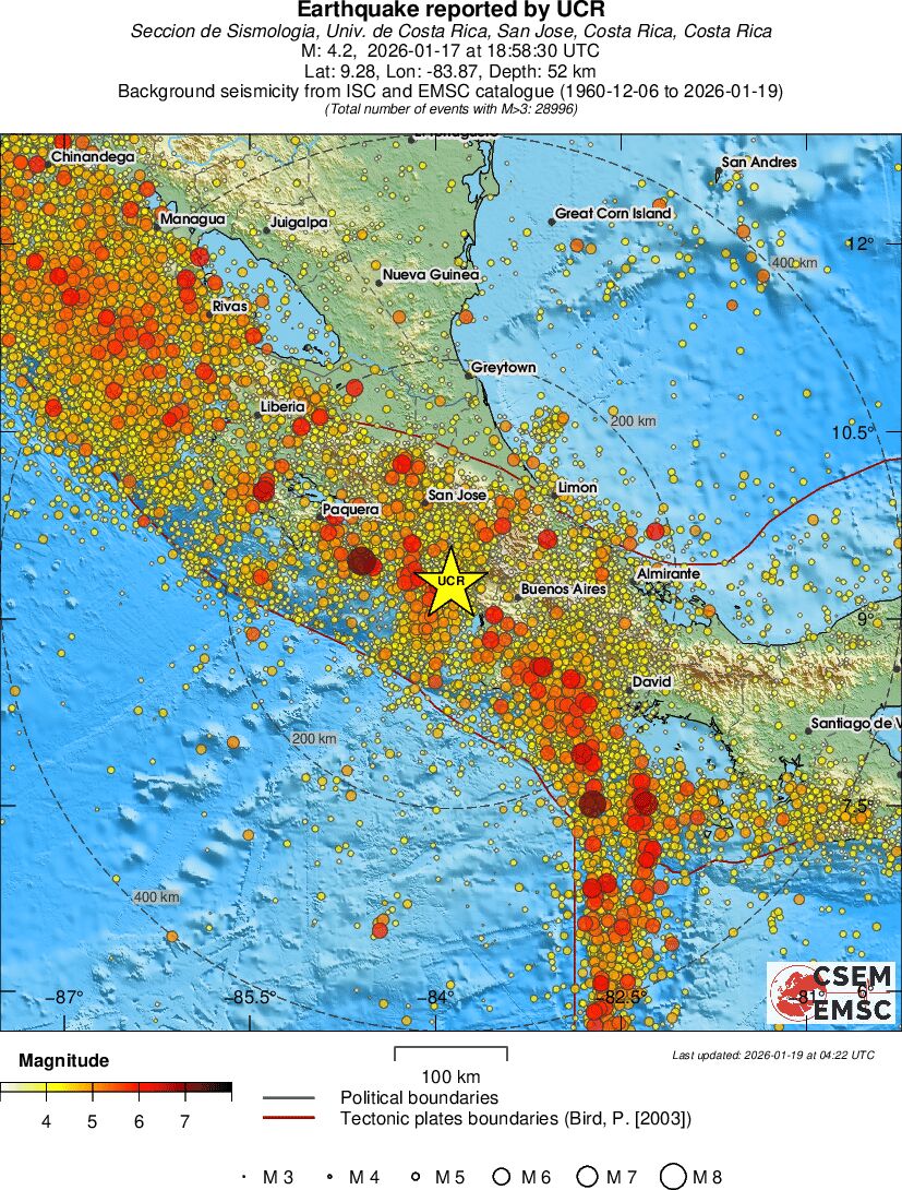 regional magnitude historical seismicity