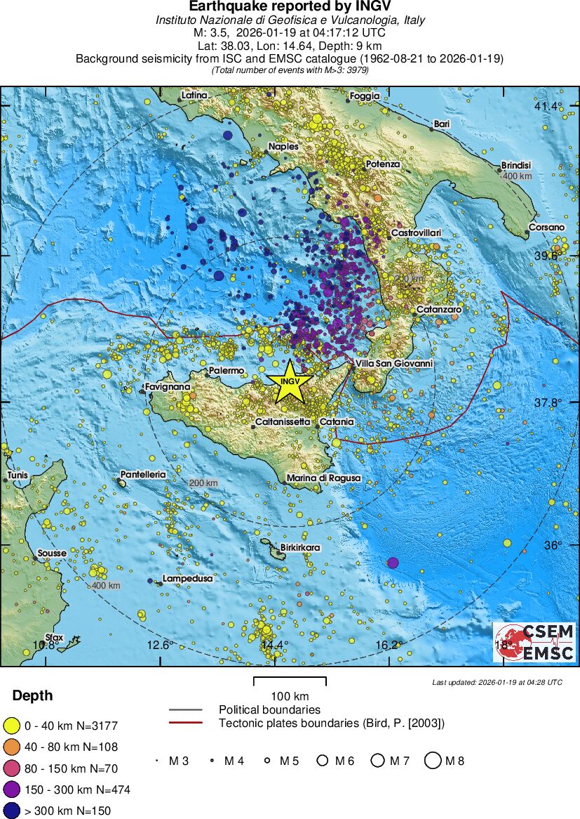 regional historical seismicity