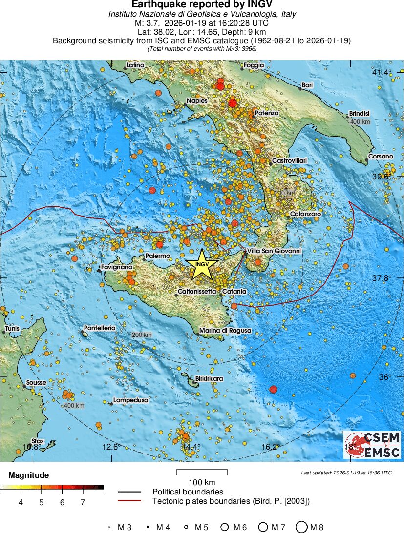 regional magnitude historical seismicity