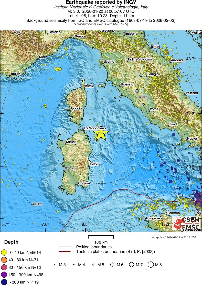 regional historical seismicity