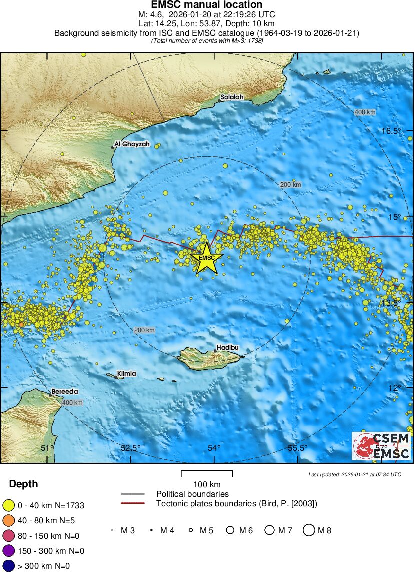 regional historical seismicity