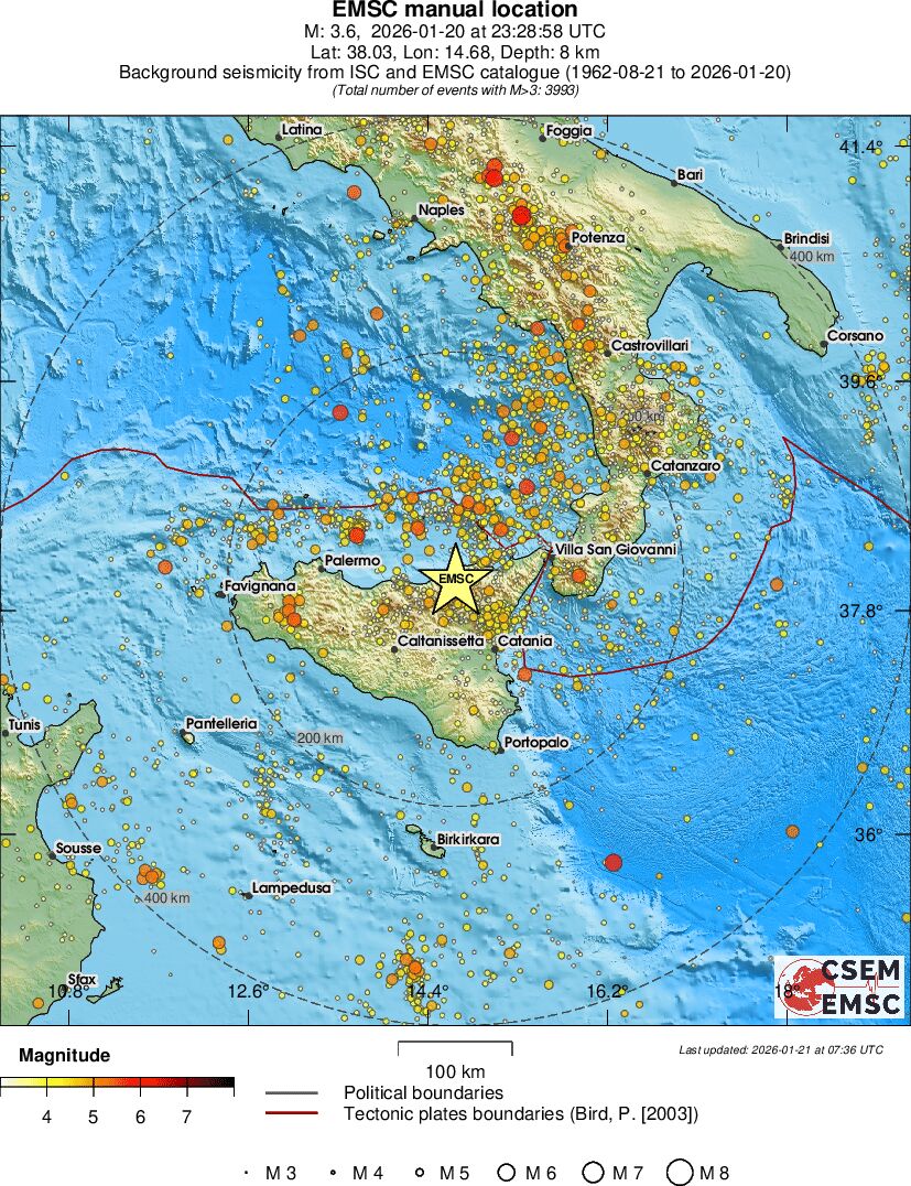 regional magnitude historical seismicity