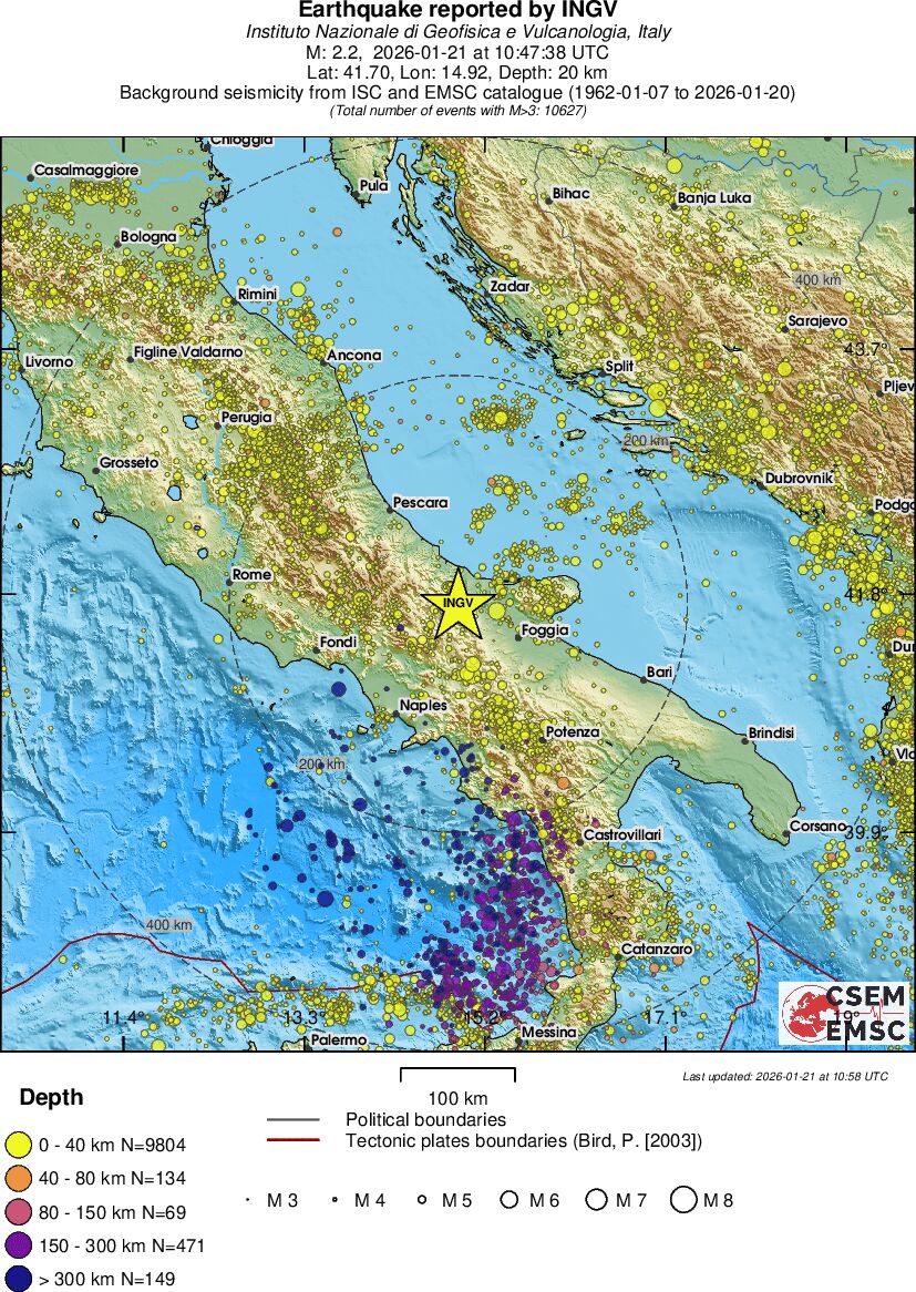regional historical seismicity