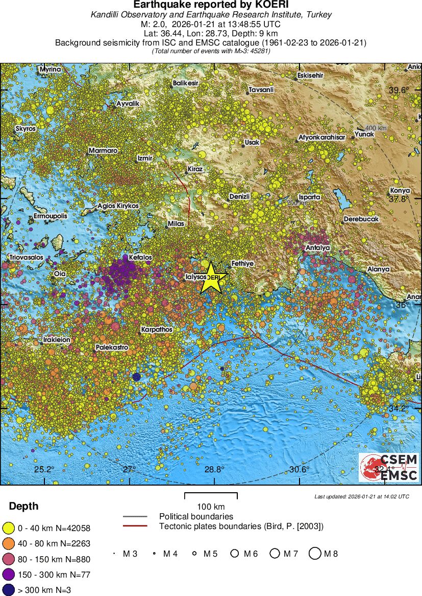 regional historical seismicity