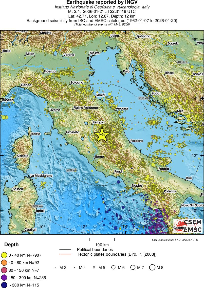 regional historical seismicity