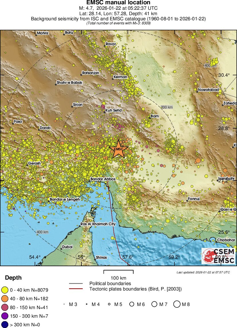regional historical seismicity