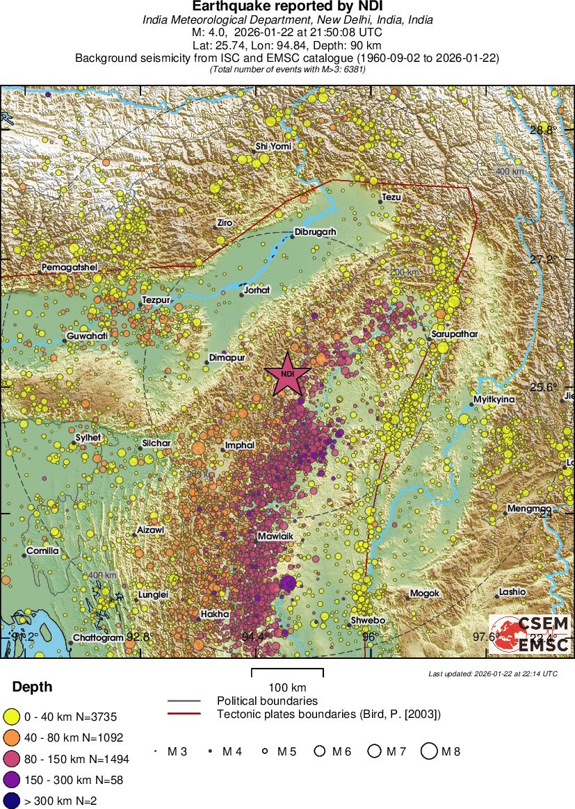 regional historical seismicity