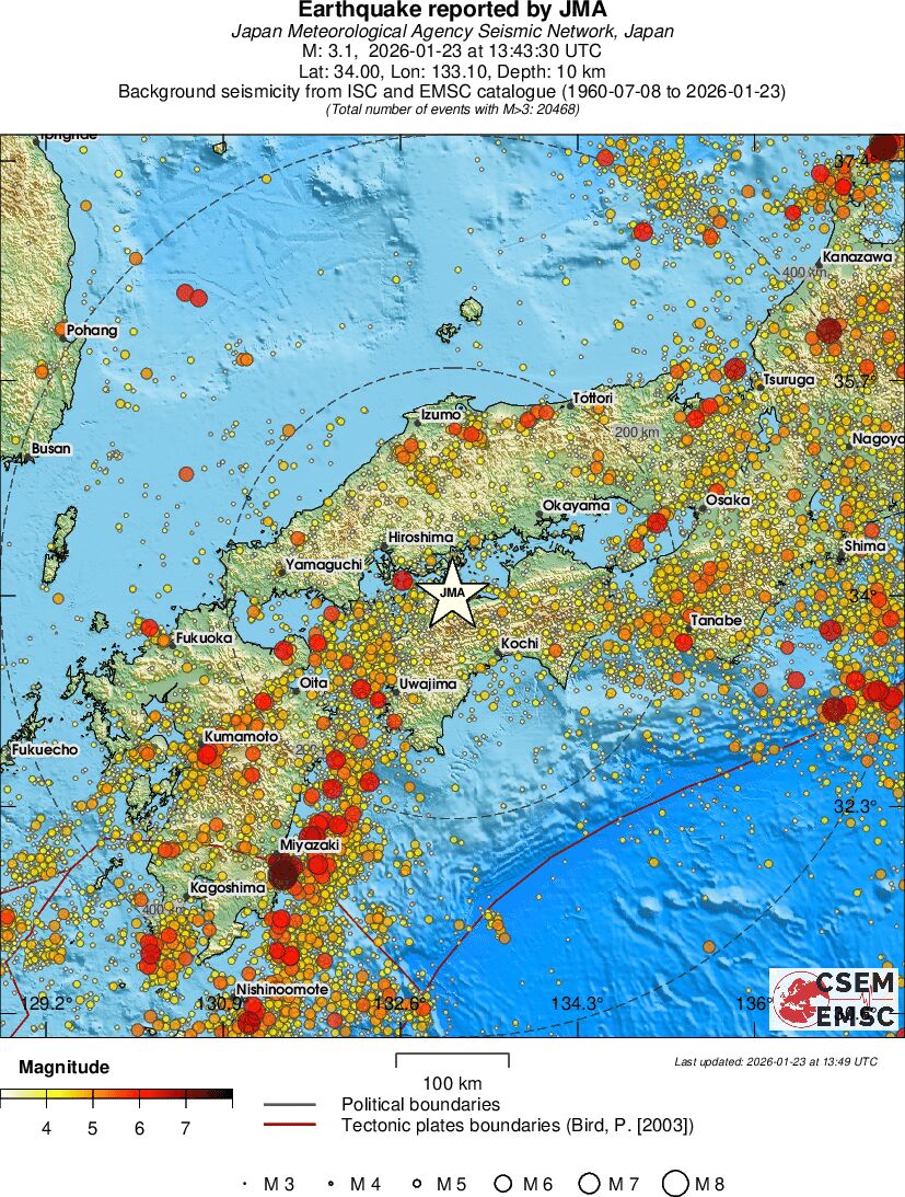 regional magnitude historical seismicity