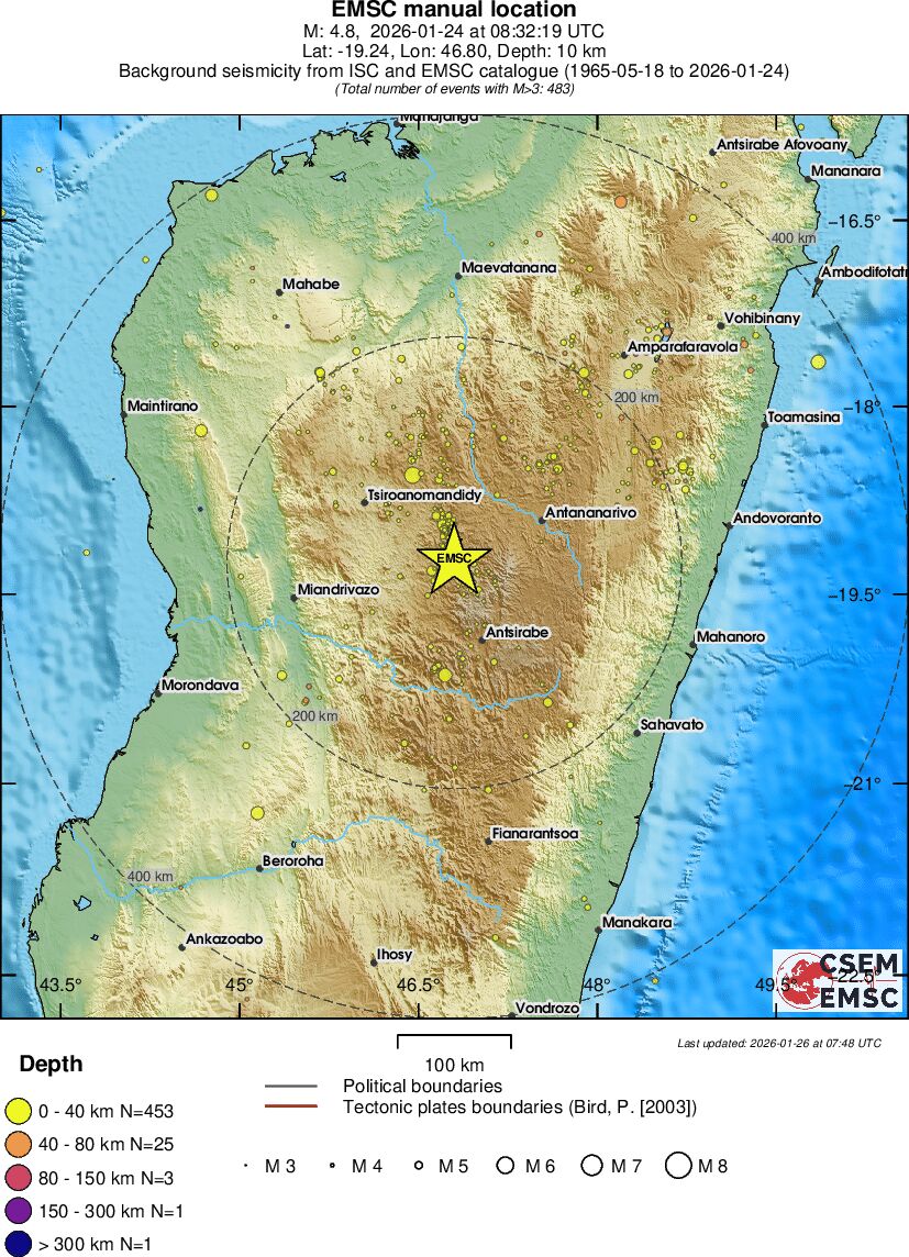 regional historical seismicity