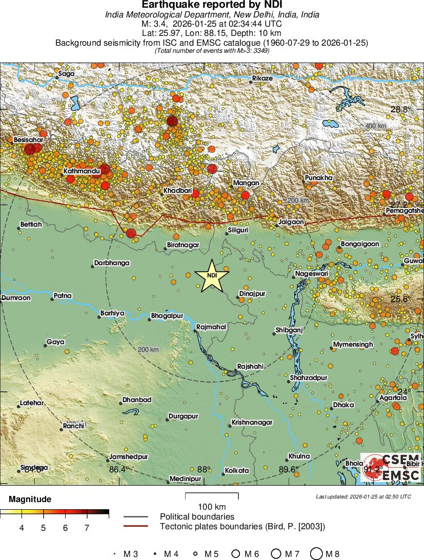 regional magnitude historical seismicity