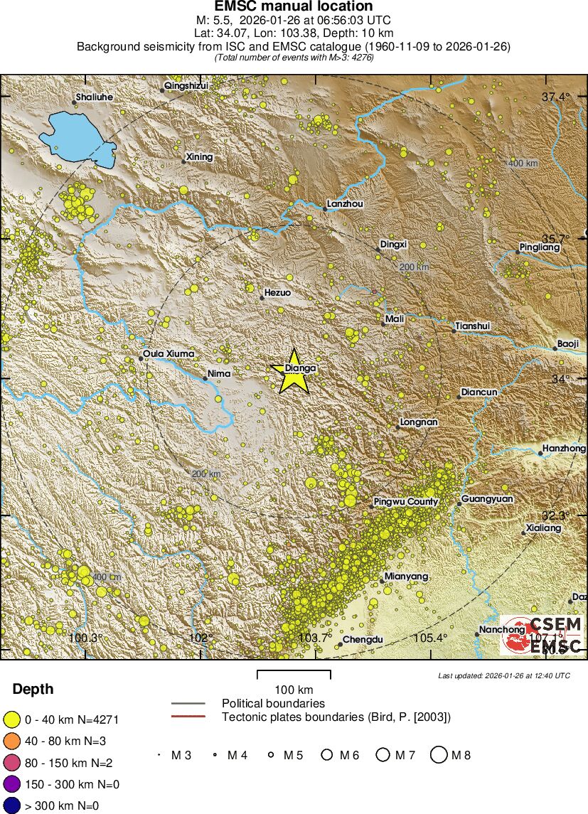 regional historical seismicity