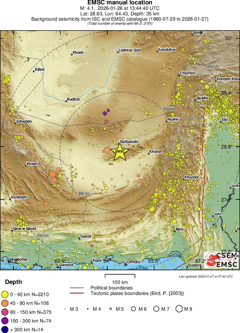 regional historical seismicity