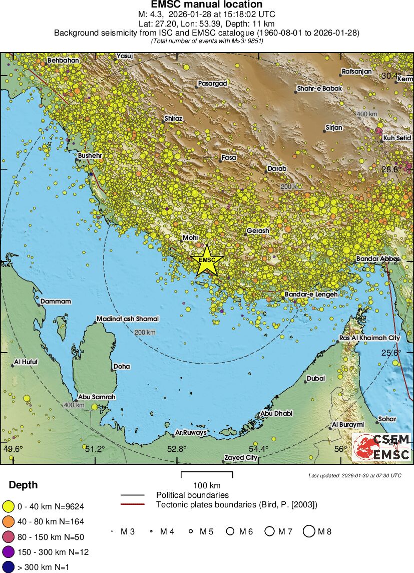 regional historical seismicity
