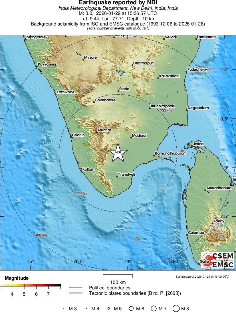regional magnitude historical seismicity
