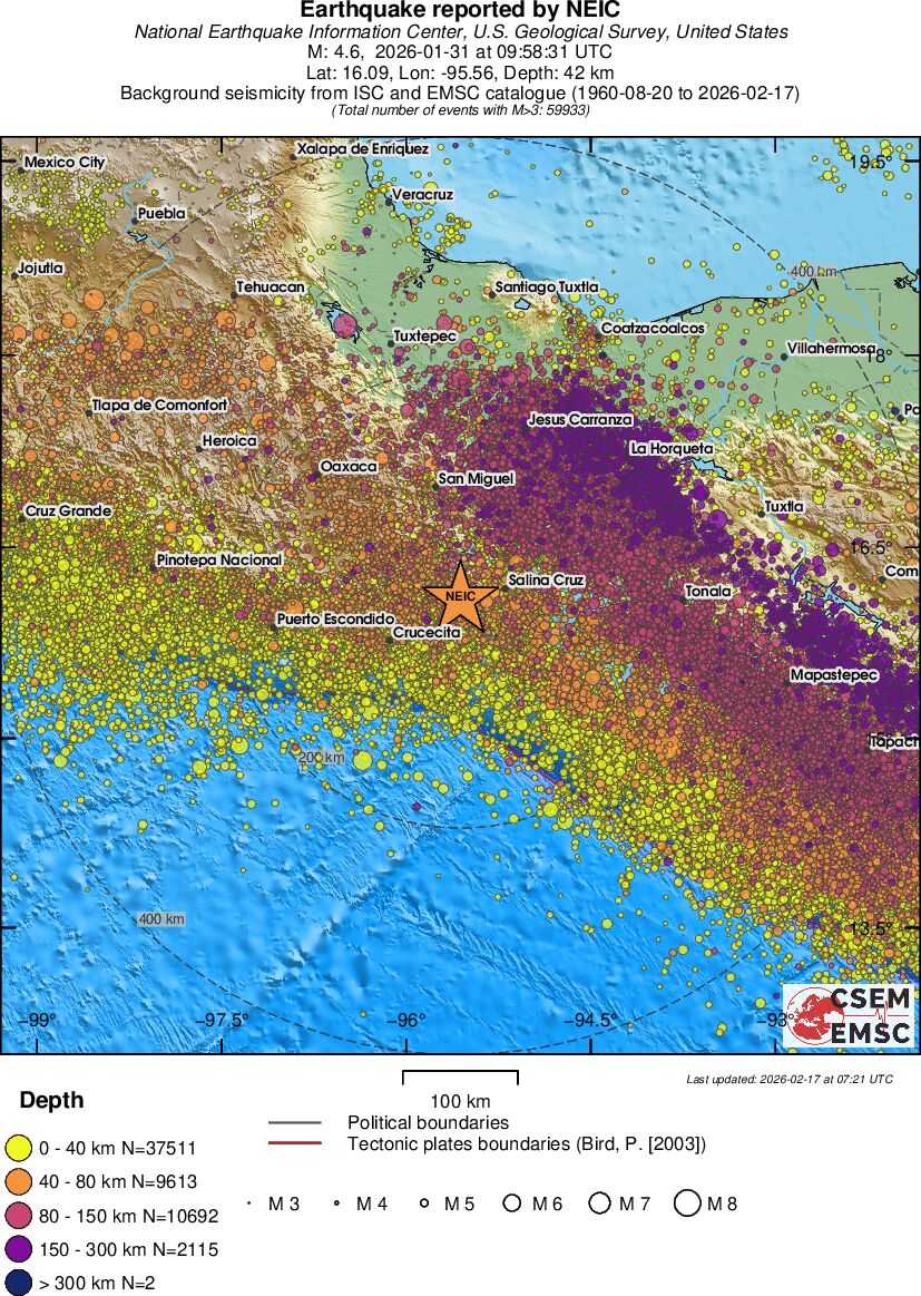 regional historical seismicity