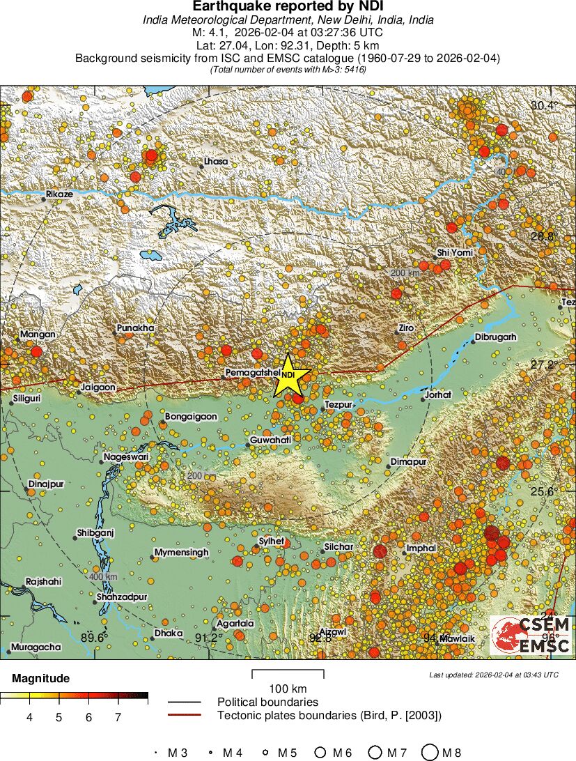 regional magnitude historical seismicity