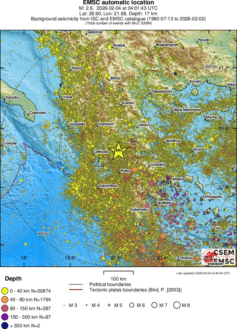 regional historical seismicity