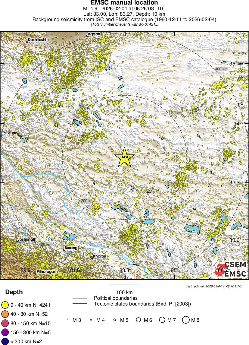 regional historical seismicity