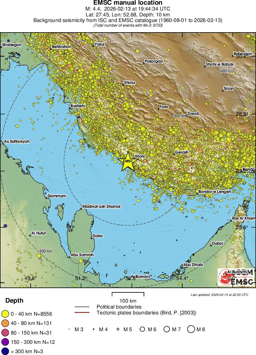 regional historical seismicity