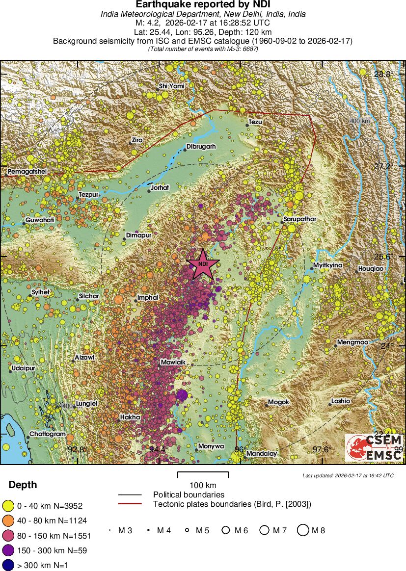 regional historical seismicity