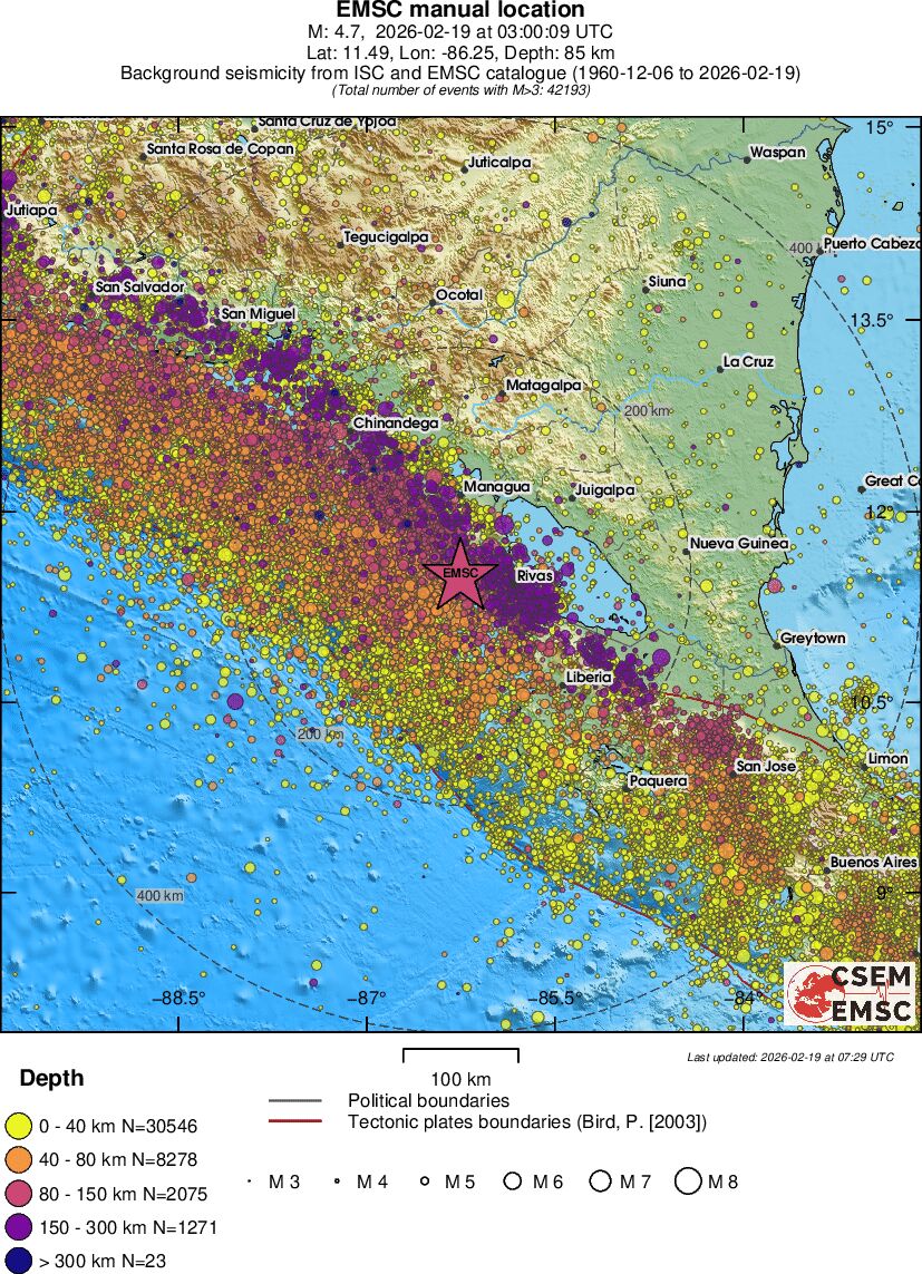 regional historical seismicity