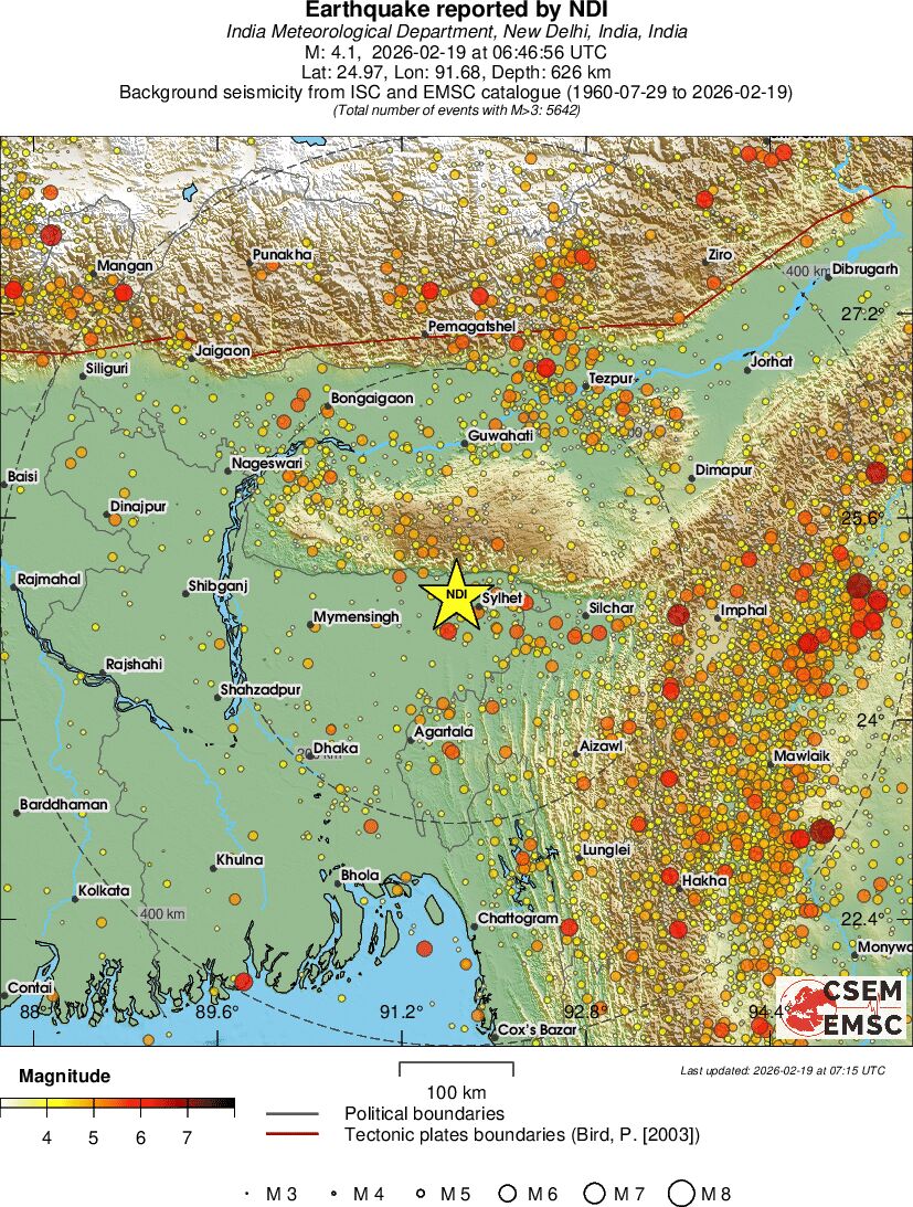 regional magnitude historical seismicity
