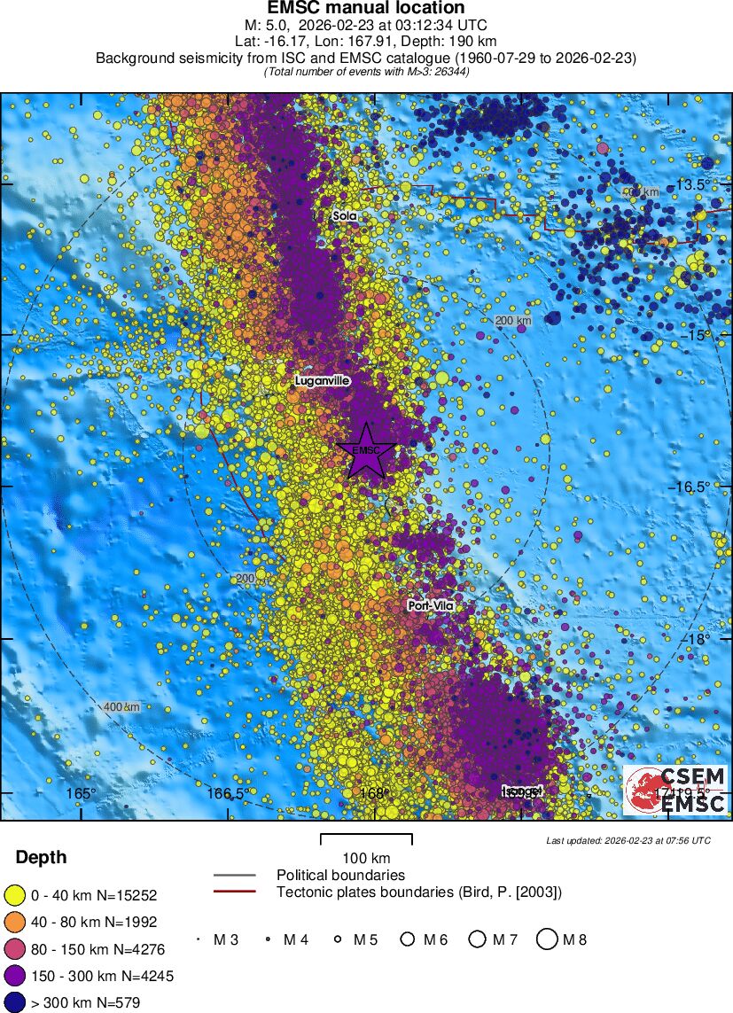 regional historical seismicity