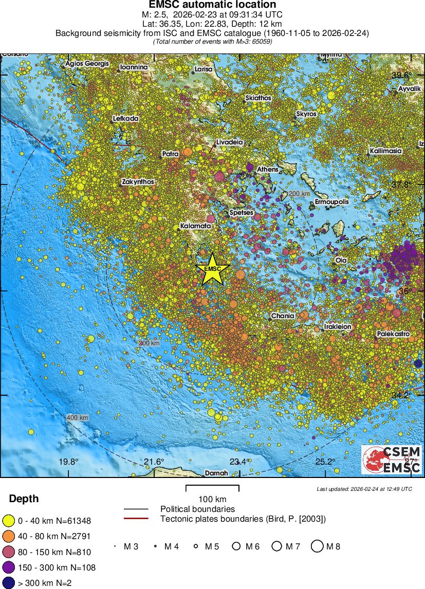 regional historical seismicity