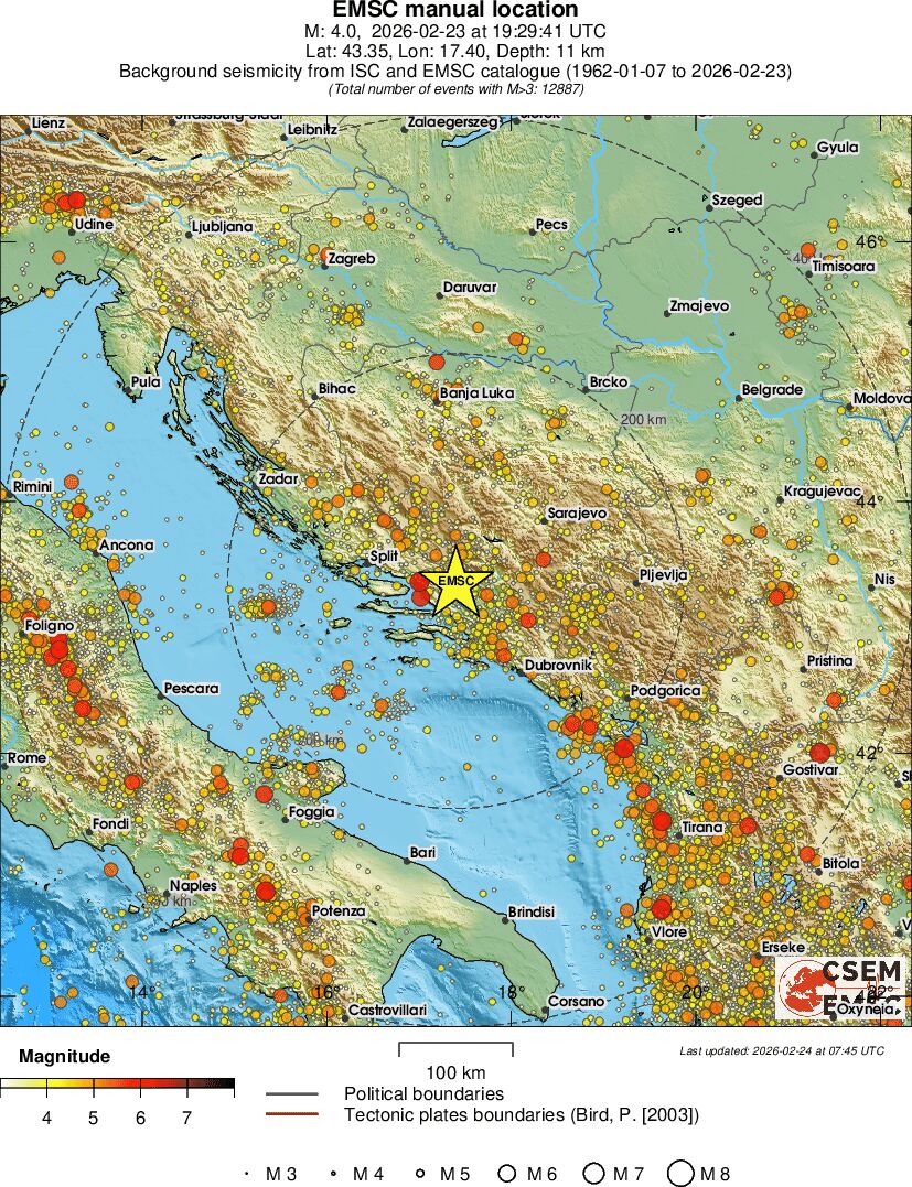 regional magnitude historical seismicity