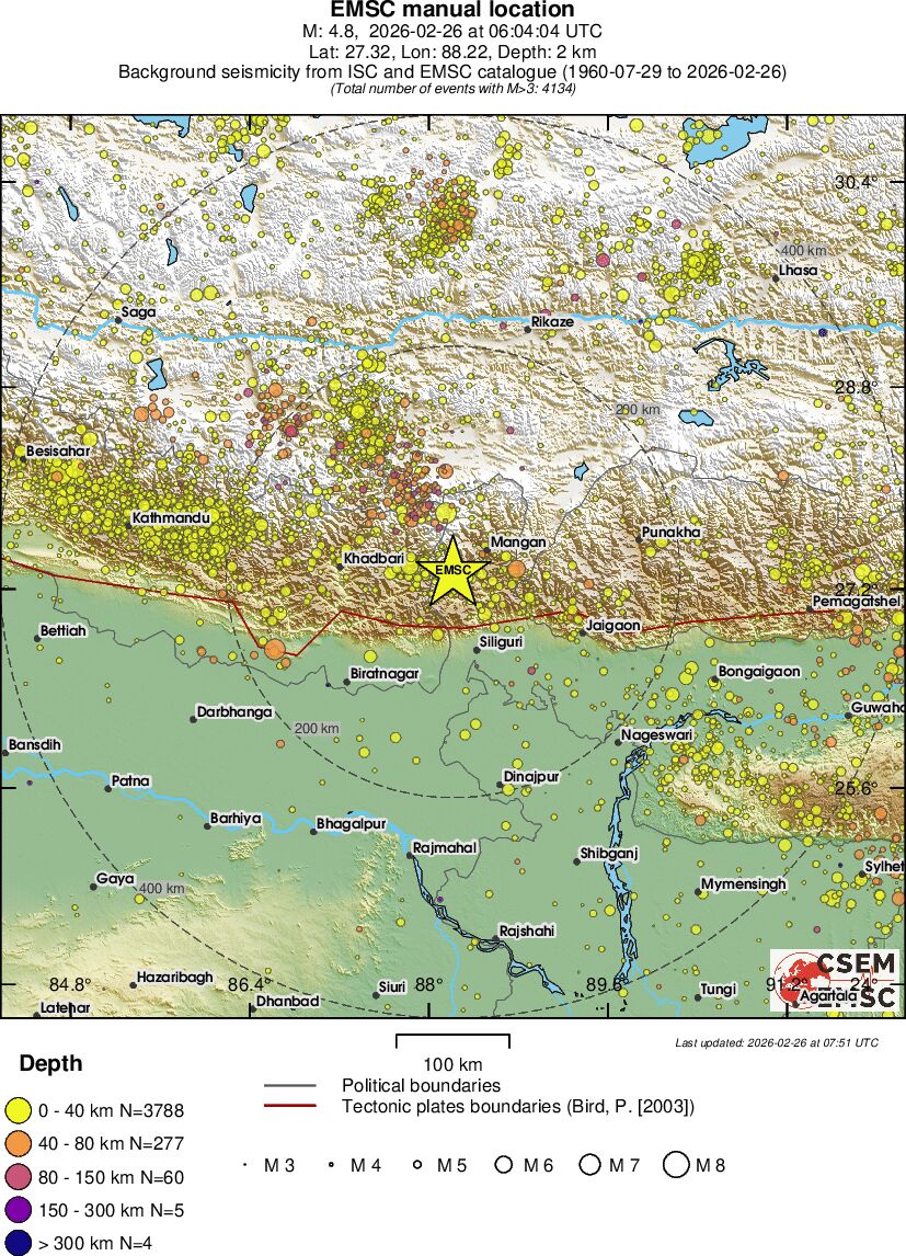 regional historical seismicity