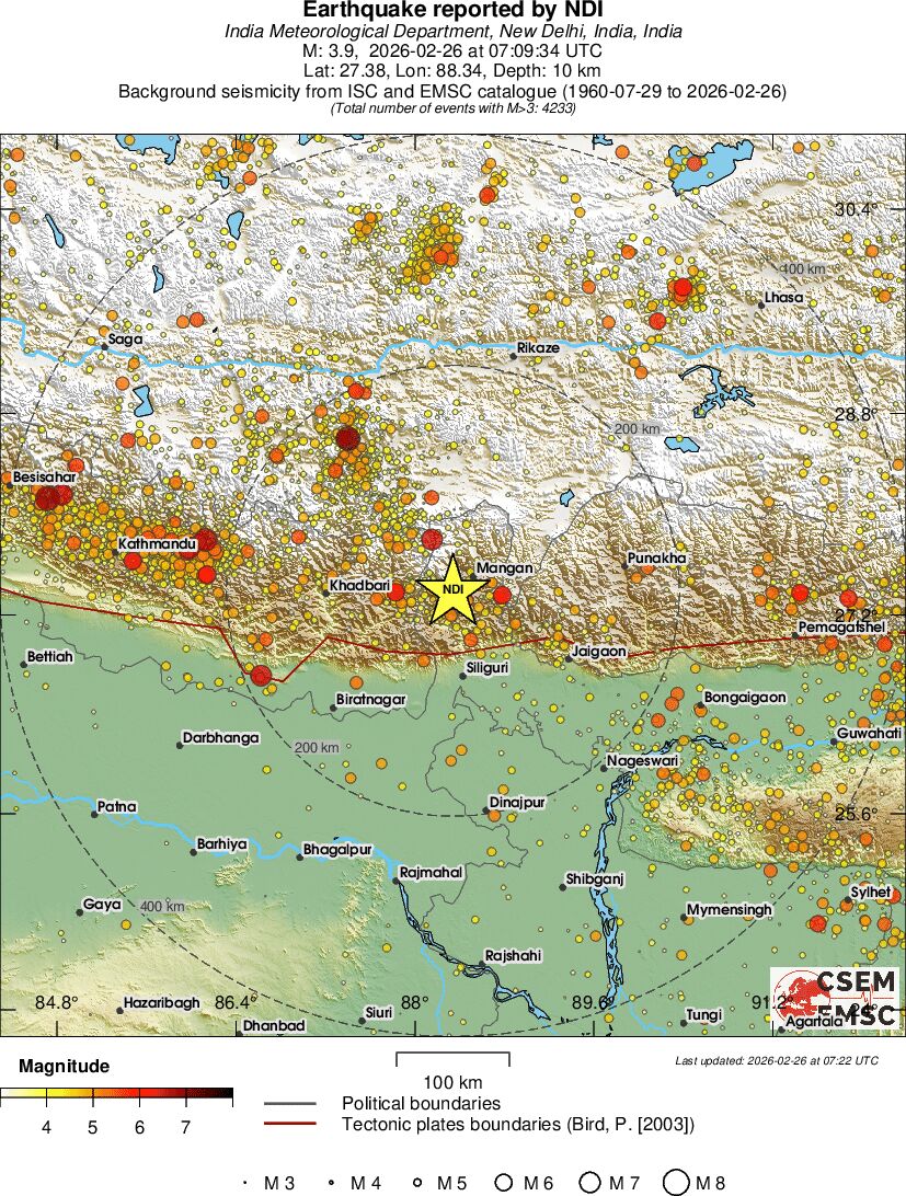 regional magnitude historical seismicity