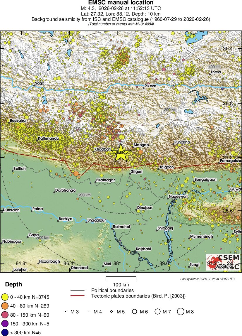 regional historical seismicity