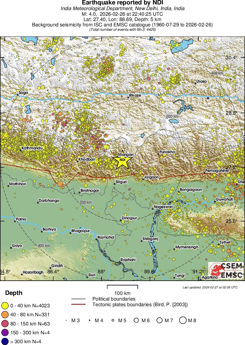 regional historical seismicity
