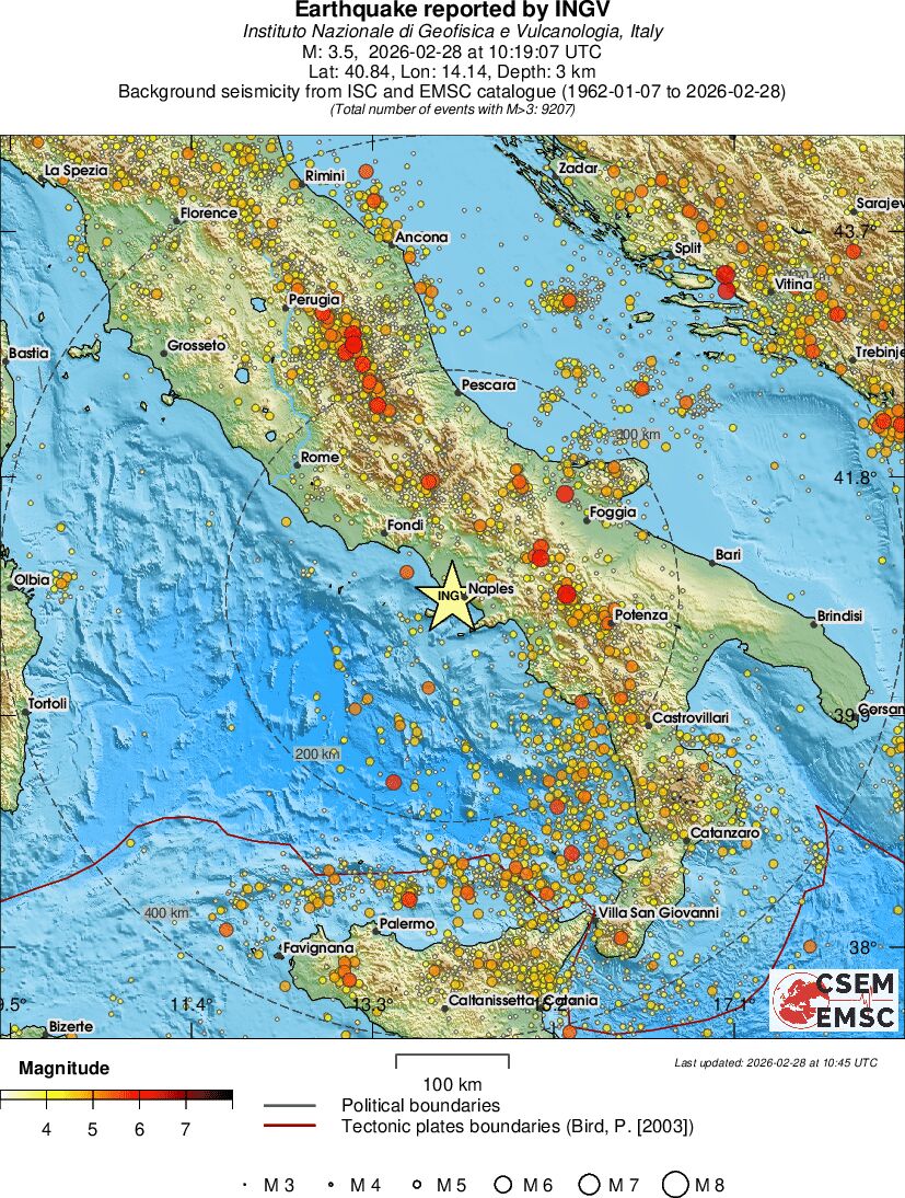 regional magnitude historical seismicity