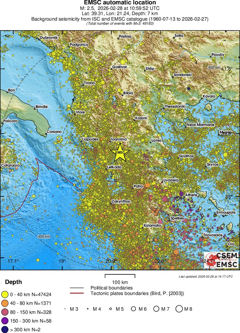 regional historical seismicity
