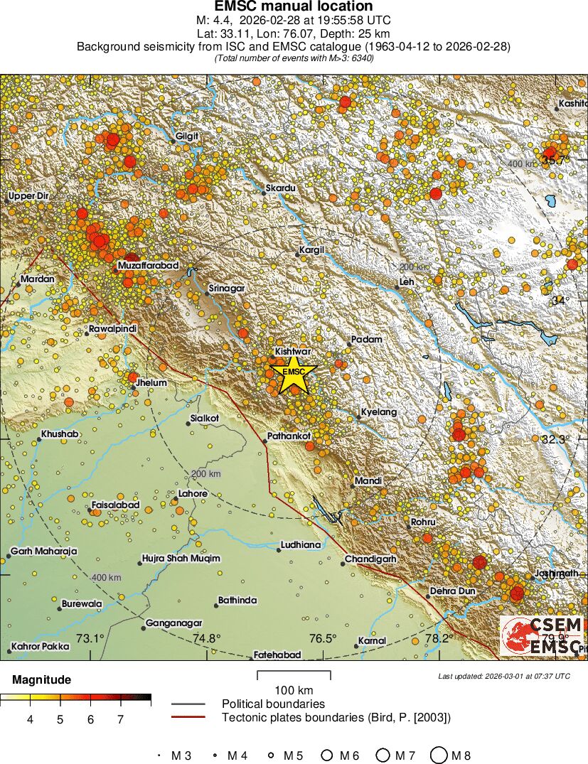 regional magnitude historical seismicity