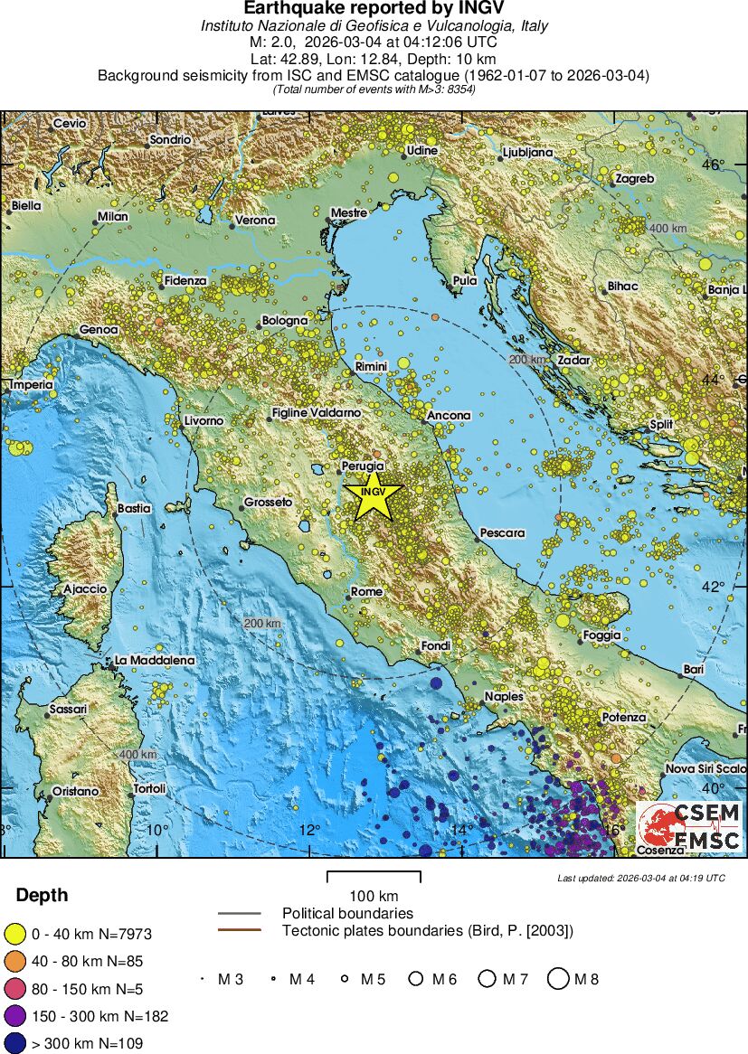 regional historical seismicity