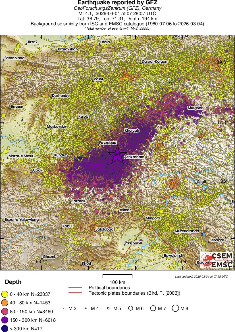 regional historical seismicity