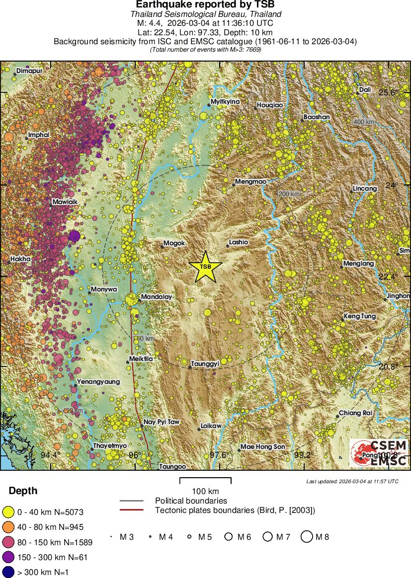 regional historical seismicity