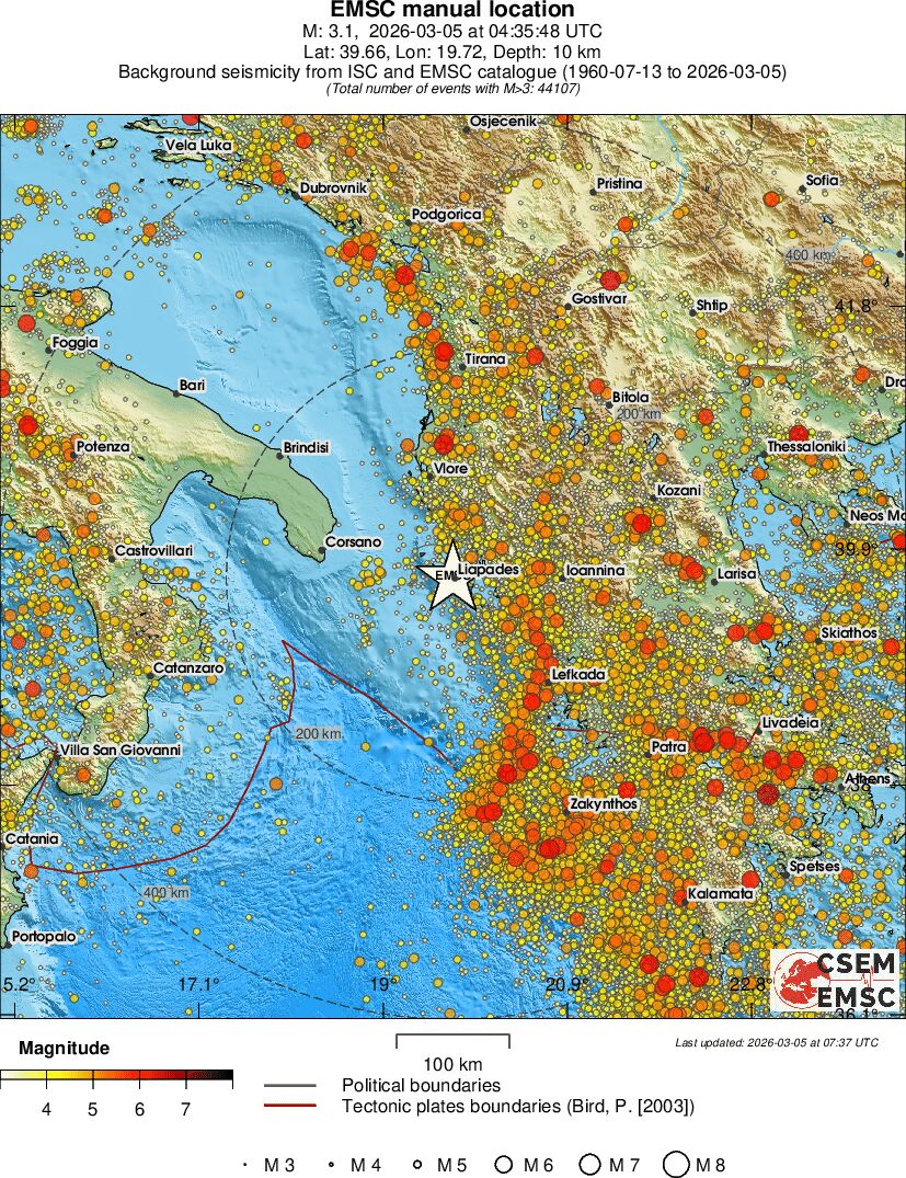 regional magnitude historical seismicity