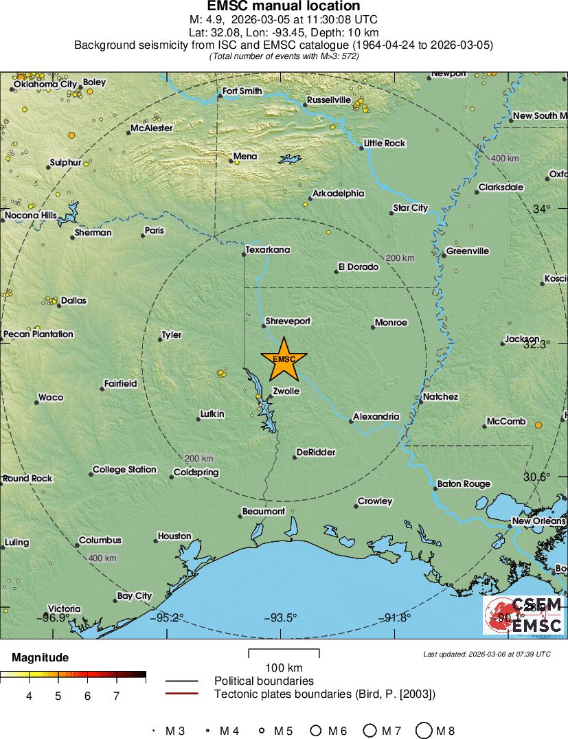 regional magnitude historical seismicity